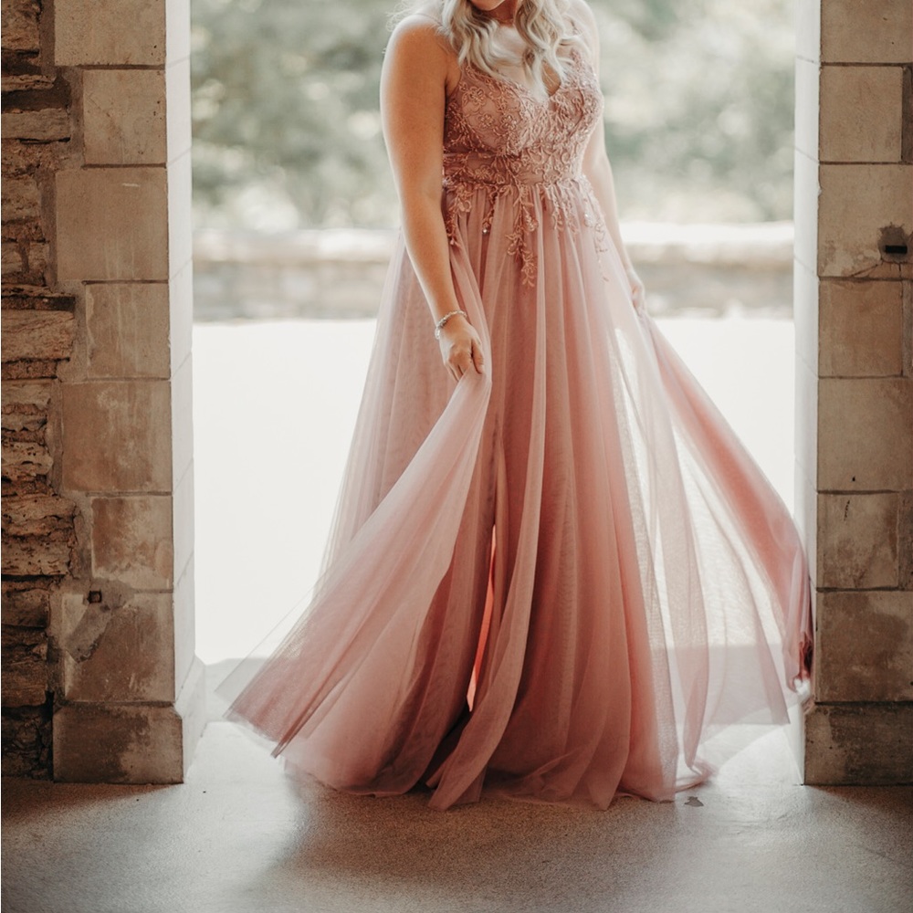 Rose pink jjs house prom dress